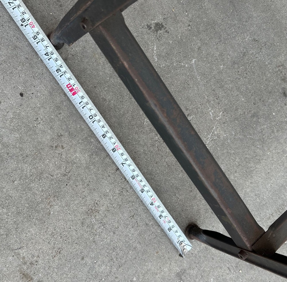 Vintage Industrial Shop Stool / Drafting Stool w/ Backrest (5315)
