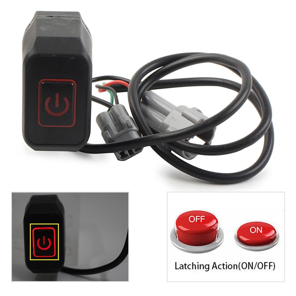 Plug-Play Headlight On/Off Switch Knob Switch Round Plug for Sur Ron