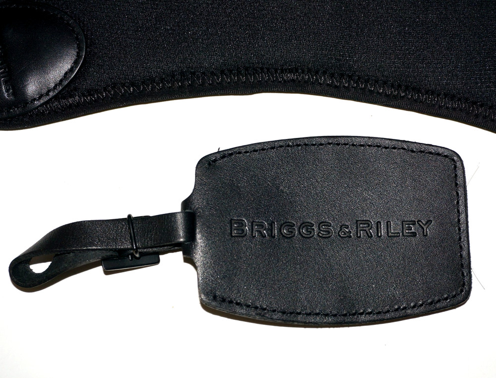 BRIGGS & RILEY Black Nylon Webbing Adjustable 33" - 53" Luggage Strap & Tag
