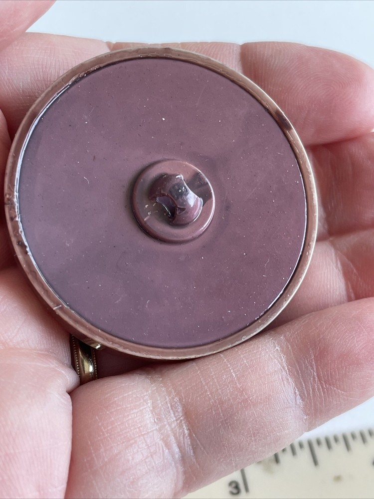 Extra Large Vintage Hollow Celluloid Button 1 3/4”