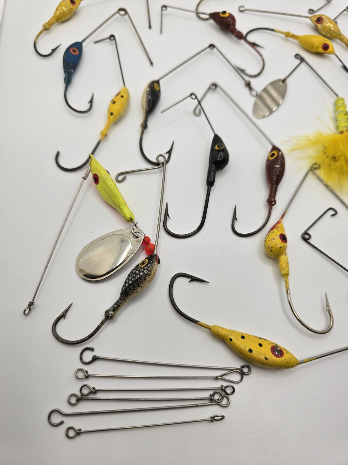 Vintage Lot of Spinnerbait Parts for Bass Fishing Lures, No Blades or Skirts