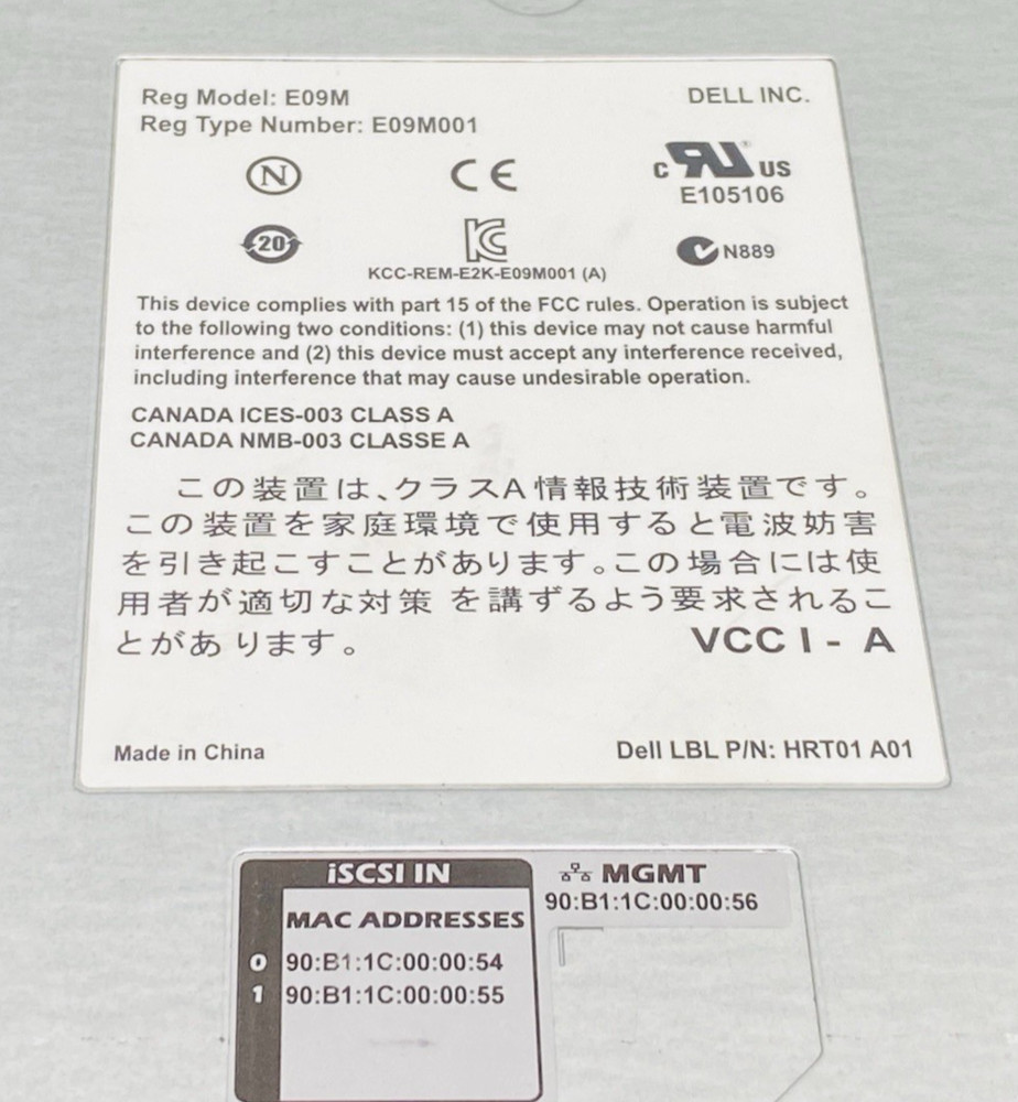 LOT OF 2 DELL EQUALLOGIC Controller Module 12 E09M E09M001