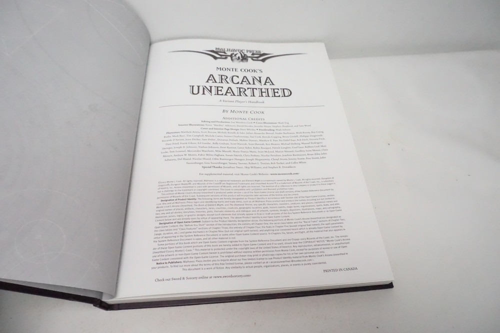 Sword & Sorcery: Arcana Unearthed (D20)