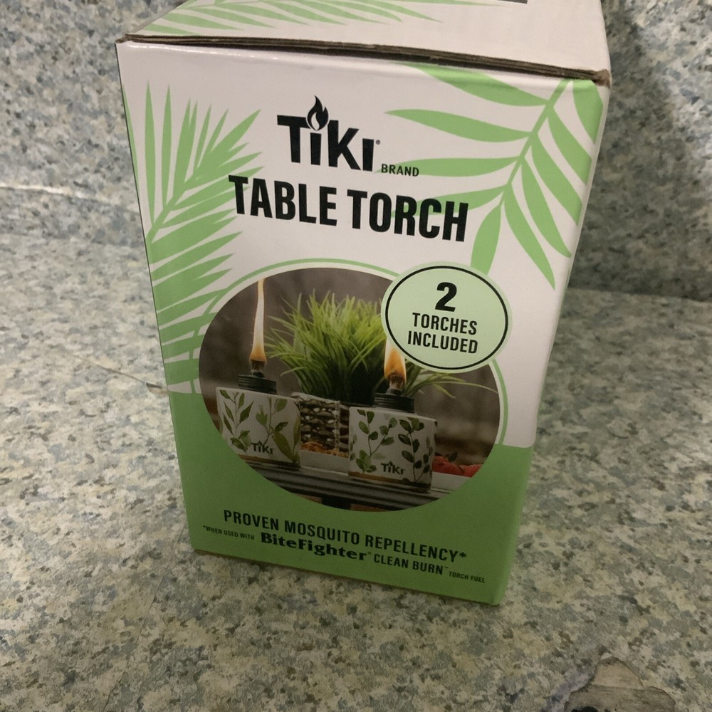 ☀️Tiki Brand Table Torch 2 Pack Greenery Table Torches