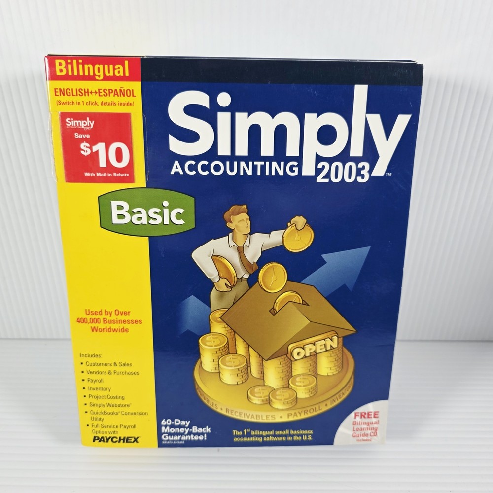 Simply Accounting 2003  Basic - Pc Software - Brand New Sealed