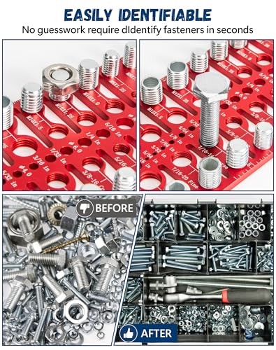 Nut and Bolt Thread Checker - Standard and Metric Bolt and Thread Checker