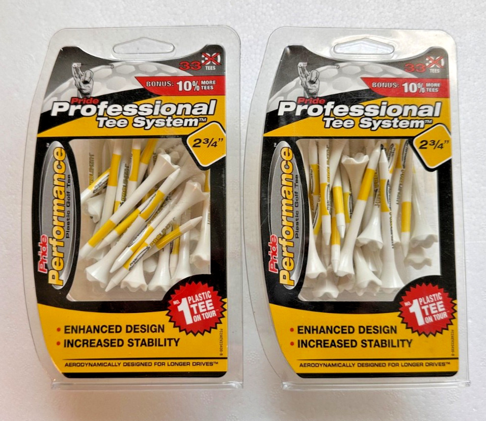 Pride Professional Tee System Evolution (2 3/4" Plastic Tees, 33 pack) Set of 2