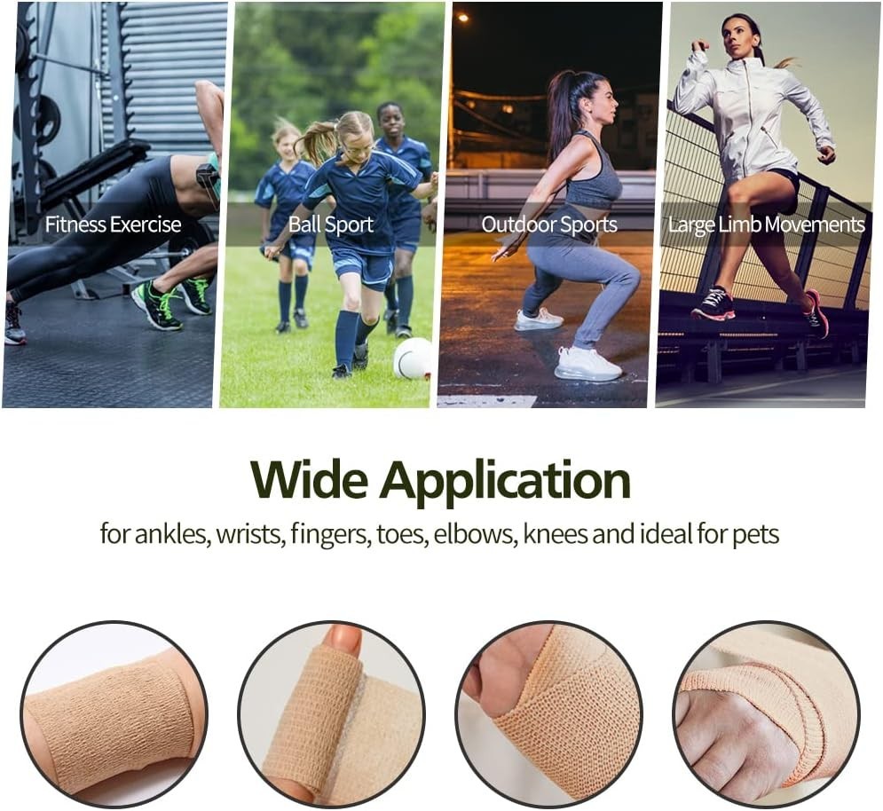 6pcs 2in Self Adhesive Bandage Wraps, Vet Wraps, 12 Colors to Choose, 5 Yard ...