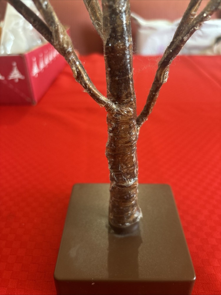 LED Lighted Brown Twig Tabletop Tree Battery Operated