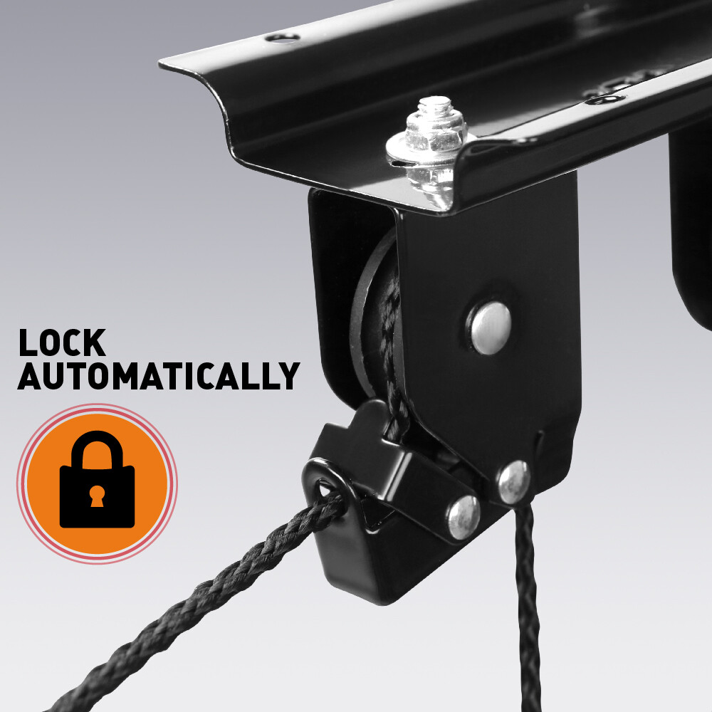 2 Packs Ceiling-Mounted Bike Lift Mountain Bicycle Hoist Garage Utility Hanging