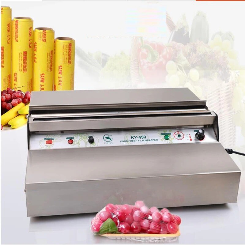 Plastic Wrap Packaging Machine Supermarket Fruit Fresh Vegetable Baler KY-450