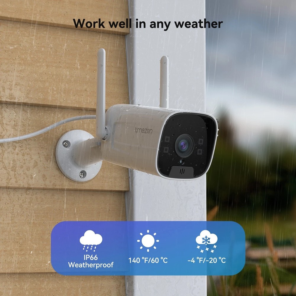 Wireless WIFI 3MP Security Camera System 5MP 10CH NVR Two-Way Audio IP66