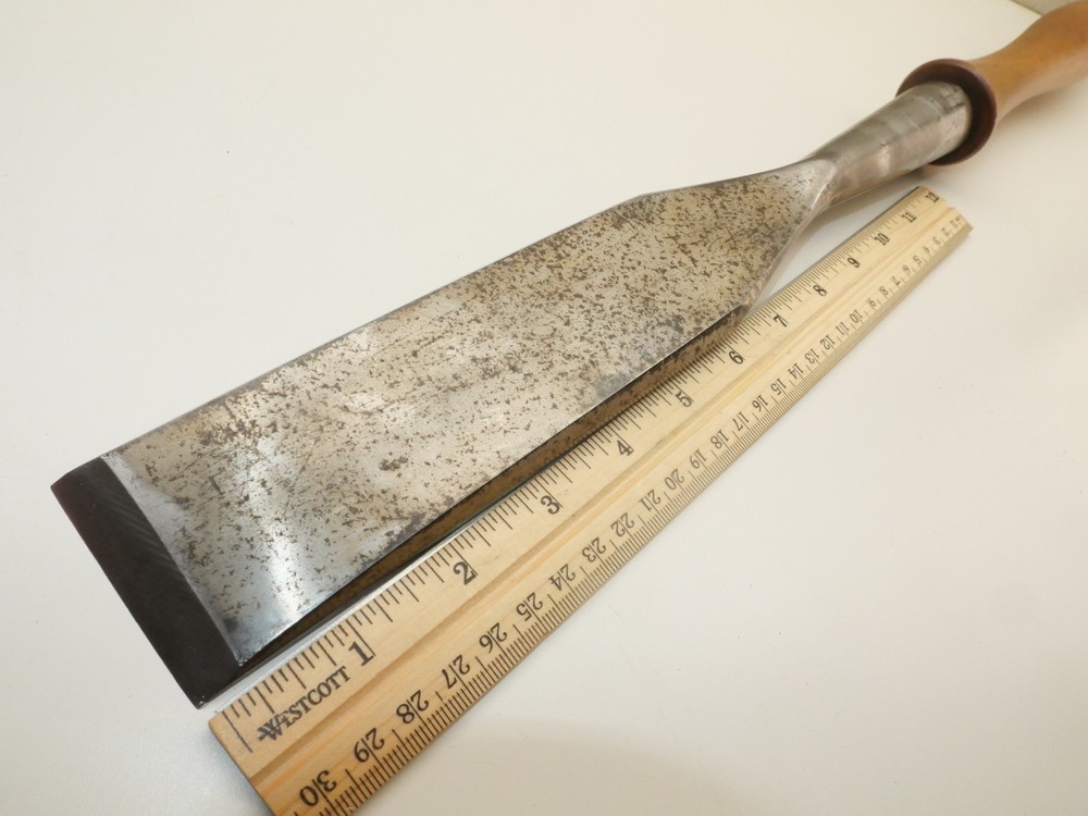 Old tools Large Vintage 2" timber framing slick chisel