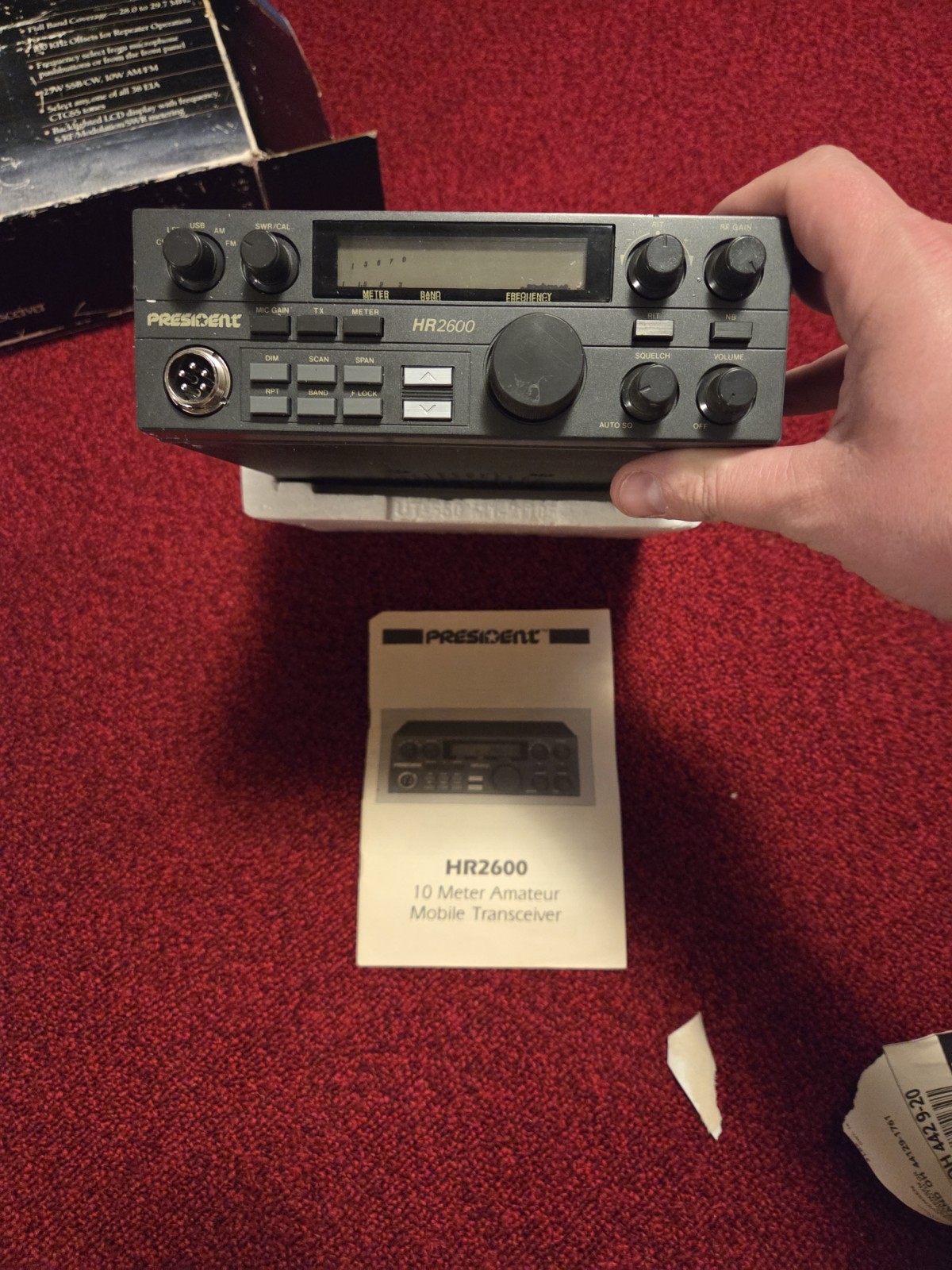 HR2600 Transceiver 10 meter radio Looks New, Untested As Is