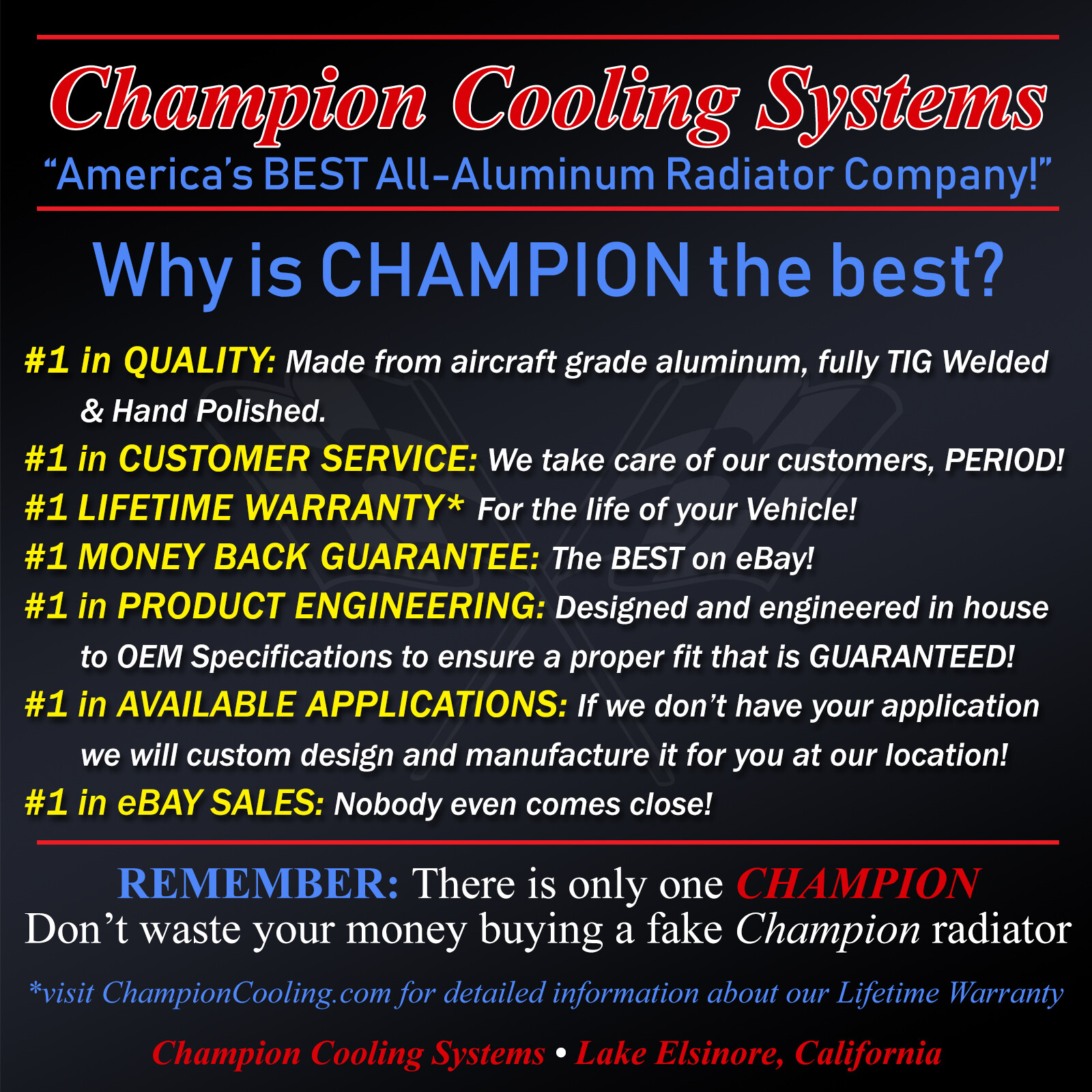 Champion Cooling 180 Degree 40amp Electric Fan Relay Kit, Single or Dual Fans DR