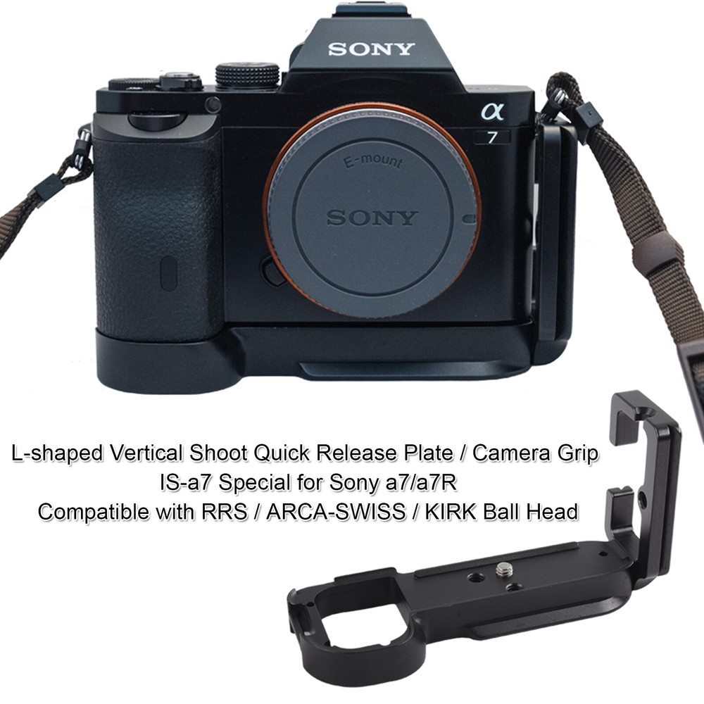 Vertical Shoot Quick Release Plate/Camera Bracket Grip fr Ballhead & Sony a7/a7R