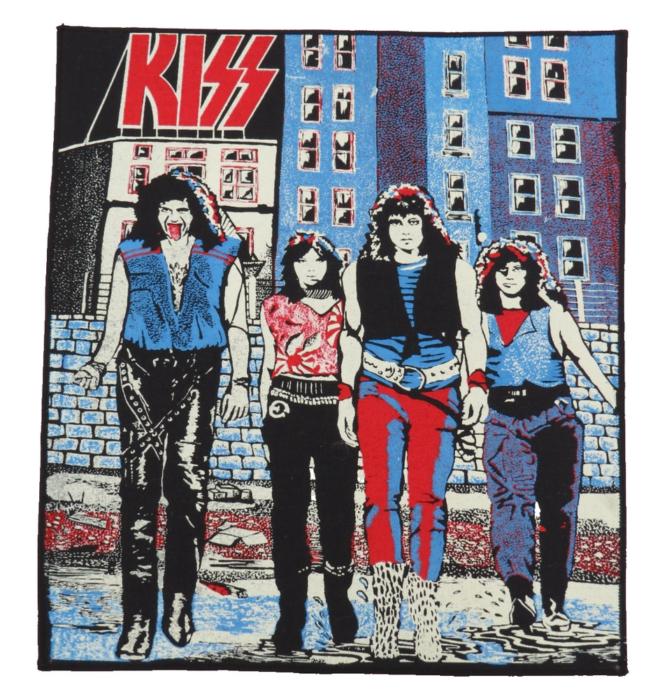 KISS VINTAGE LICK IT UP BACK PATCH UK 1980'S ERIC CARR VINNIE VINCENT