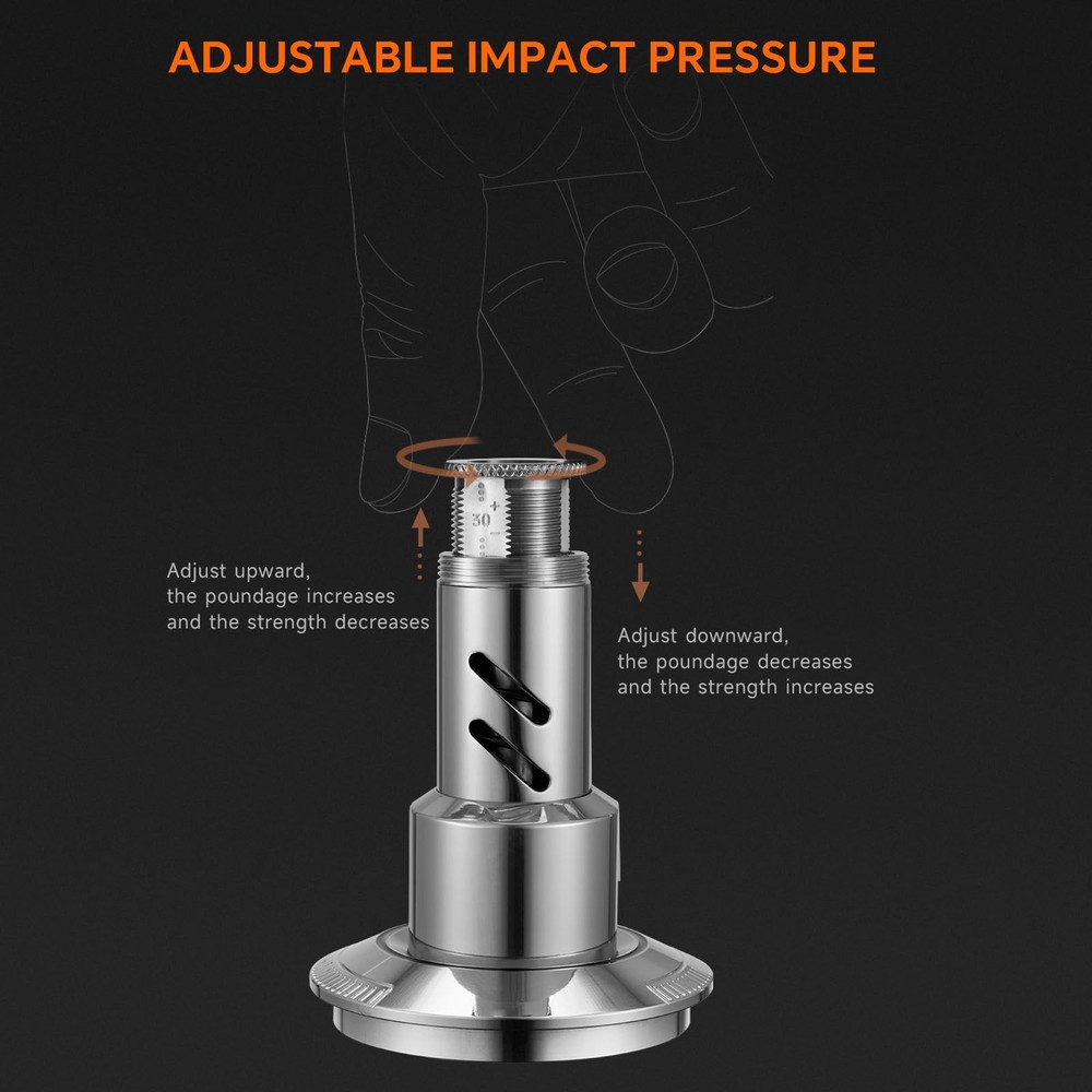 58mm Espresso Tamper with Sound Feedback - 4-Spring System for Consistent Tam...
