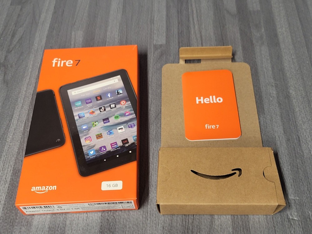 ⭐⭐⭐⭐⭐ **Empty Box** Amazon Fire 7 (12th Gen) 16GB Tablet Box w/ Insert Booklet