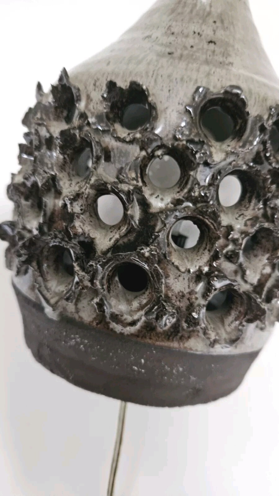 A Pair of Lovemose Danish brutalist Stoneware Vintage Wall Lights