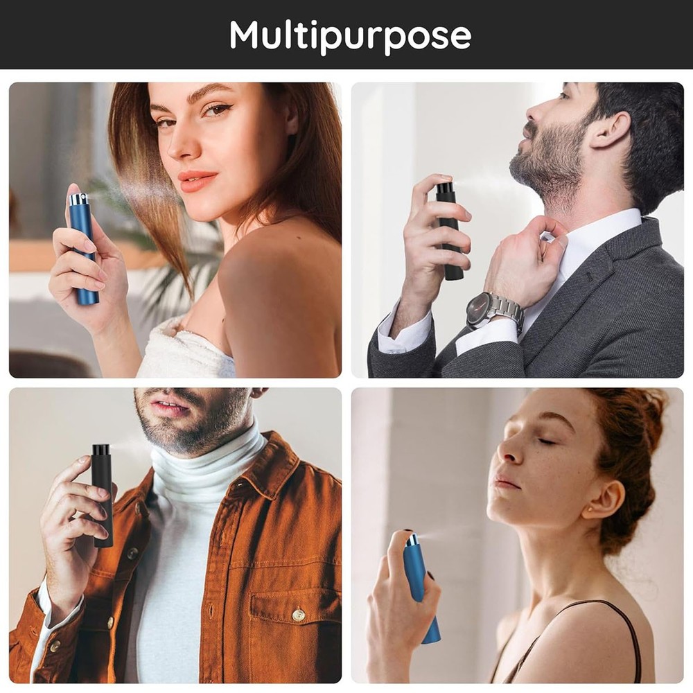 3pcs 10ml Rotatable Perfume Atomizer Refillable Spray Bottles with Refill Tools