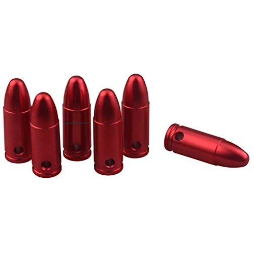 9mm Snap Caps - Training Dummy Rounds for Dry Fire Practice, 6 Pack