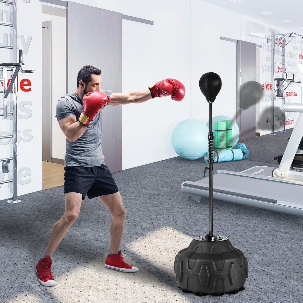 Punching Bag Freestanding Reflex Speed Boxing Bag Training Height Adjustable