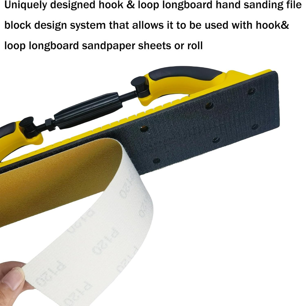 Toromp 2-3/4" X 15-3/4" Adjustable Radius Flex Longboard Hand Sanding File Block