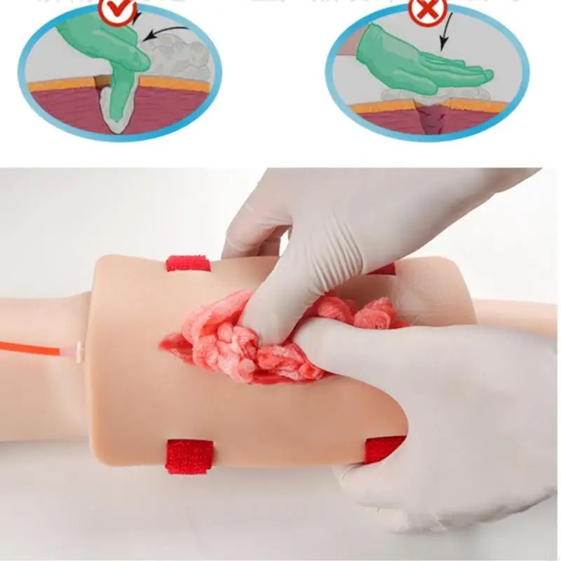1 Set Educational Wound Packing Trainer Model Arresting Bleeding Practice Model