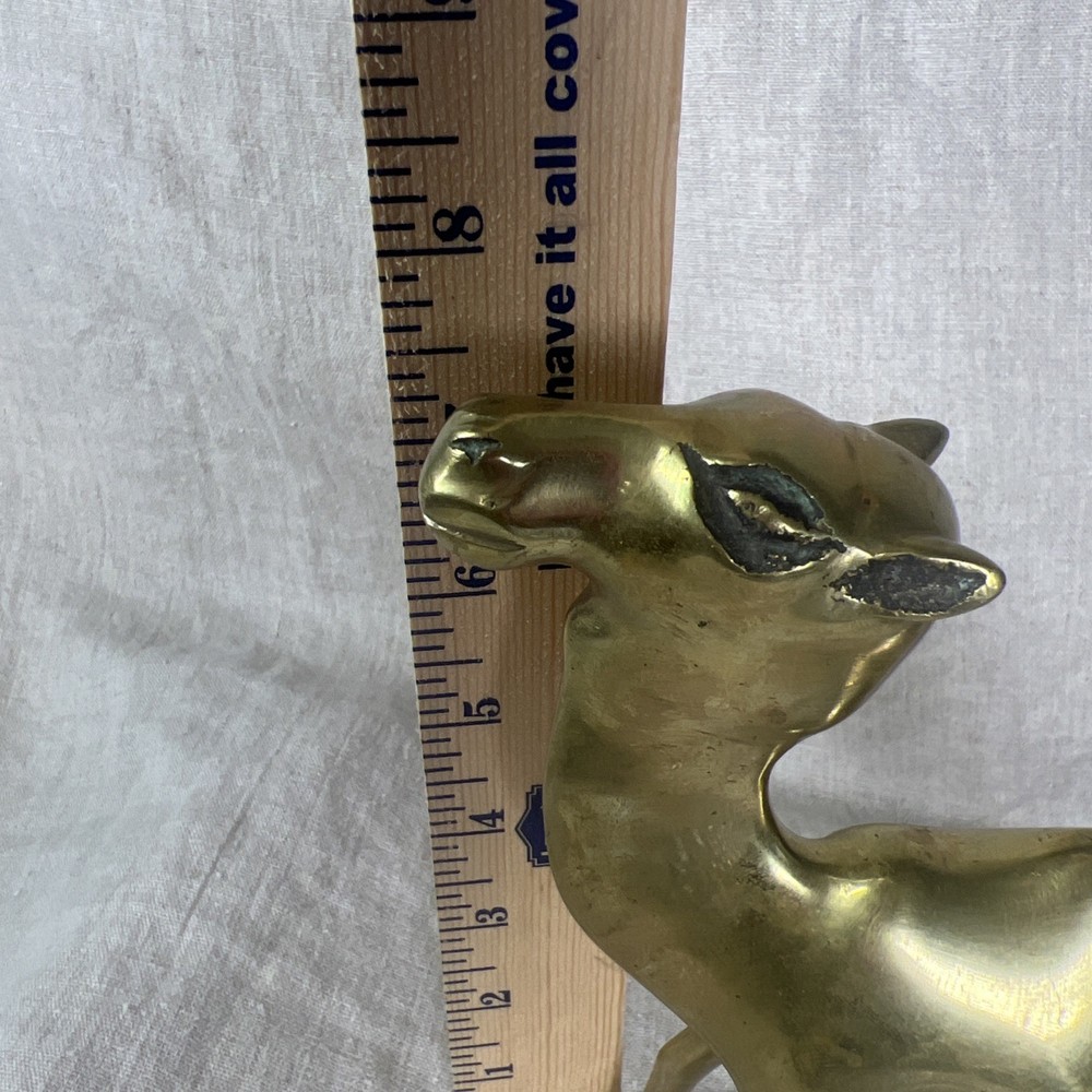Brass Camel Figurine Statue 7.5”