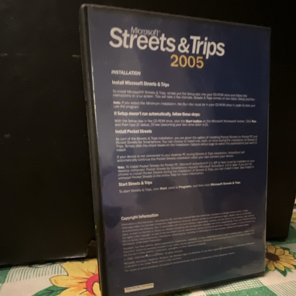 Microsoft Streets & Trips 2005 GPS Mapping & Trip Planning Software