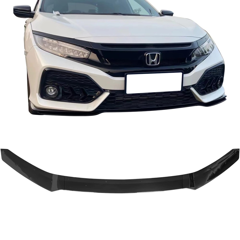 2017-2021 Civic Hatchback Si 前保险杠唇彩黑色 3 件
