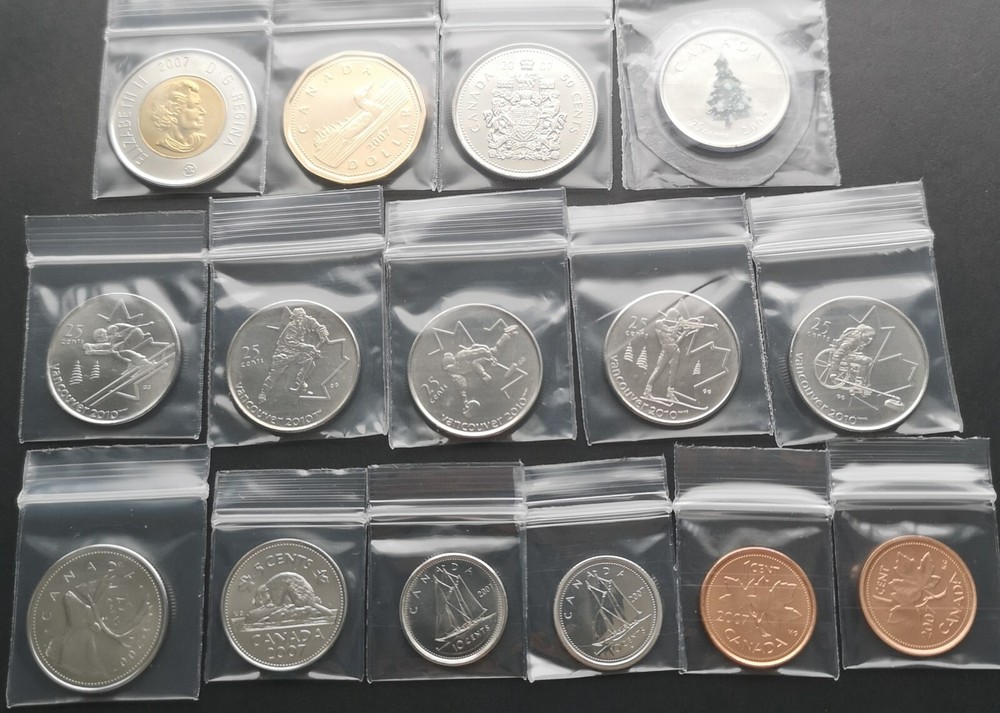 *** CANADA  2007  COMPLETE  UNCIRCULATED  COINS  SET ***