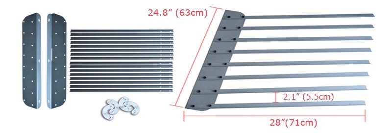 8 Layers Wall Mounted Screen Printing Frame Rack 25" x 28" Adjustable Width
