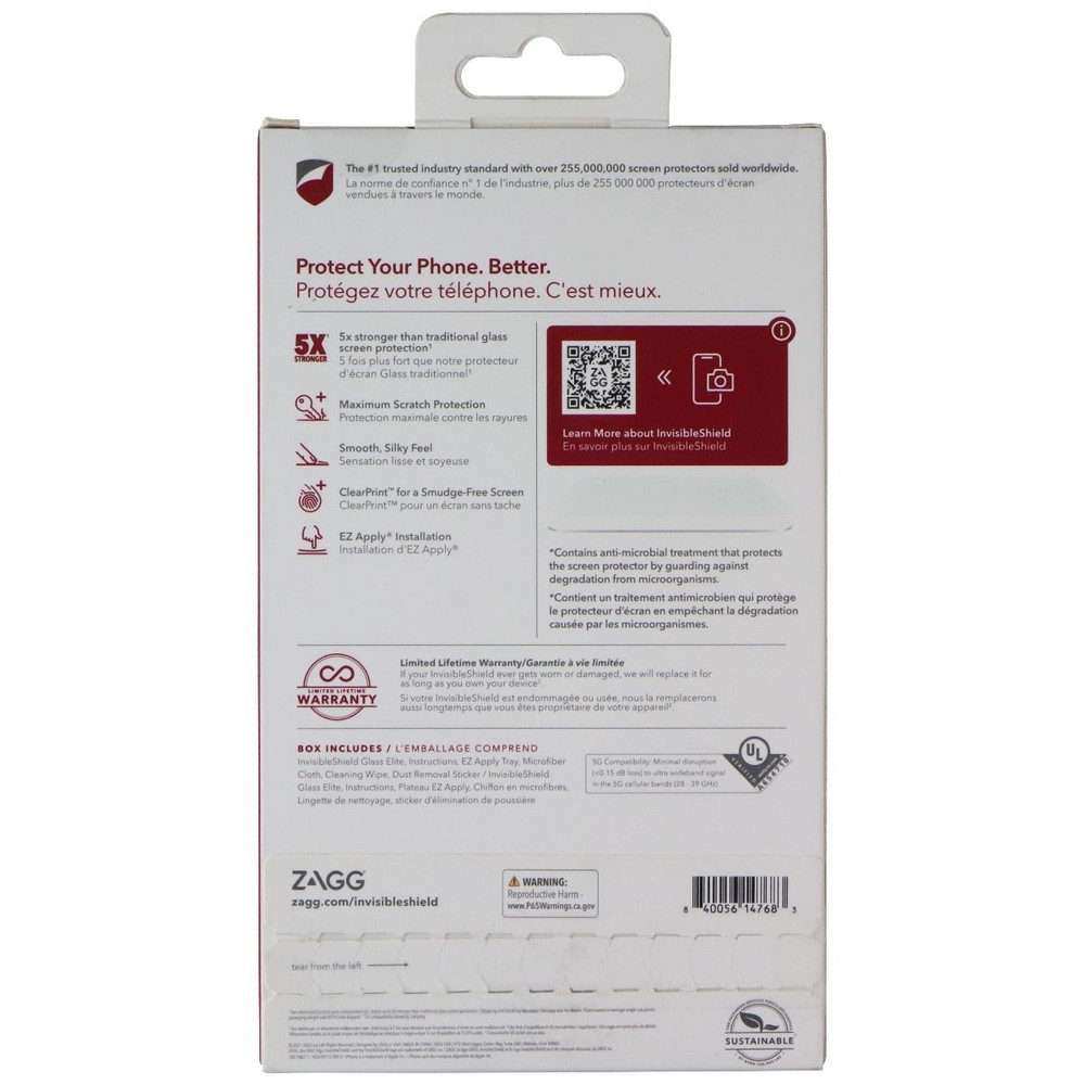 ZAGG Glass Elite Series Screen Protector for Apple iPhone 13 mini - Clear