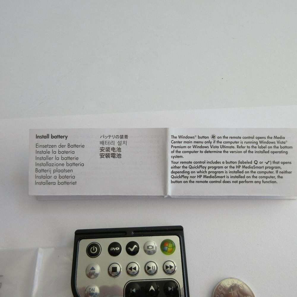New HP Remote Control with Battery Laptop 463979-002