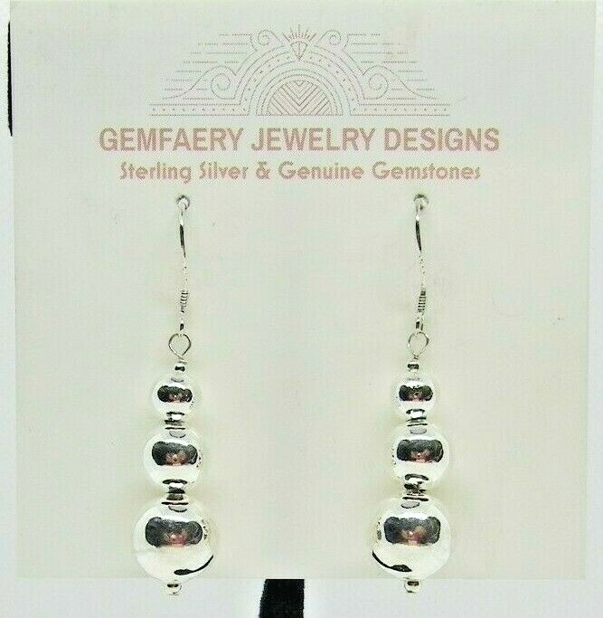 Sterling Silver Dangle Earrings #5443...No Stone...Handmade USA