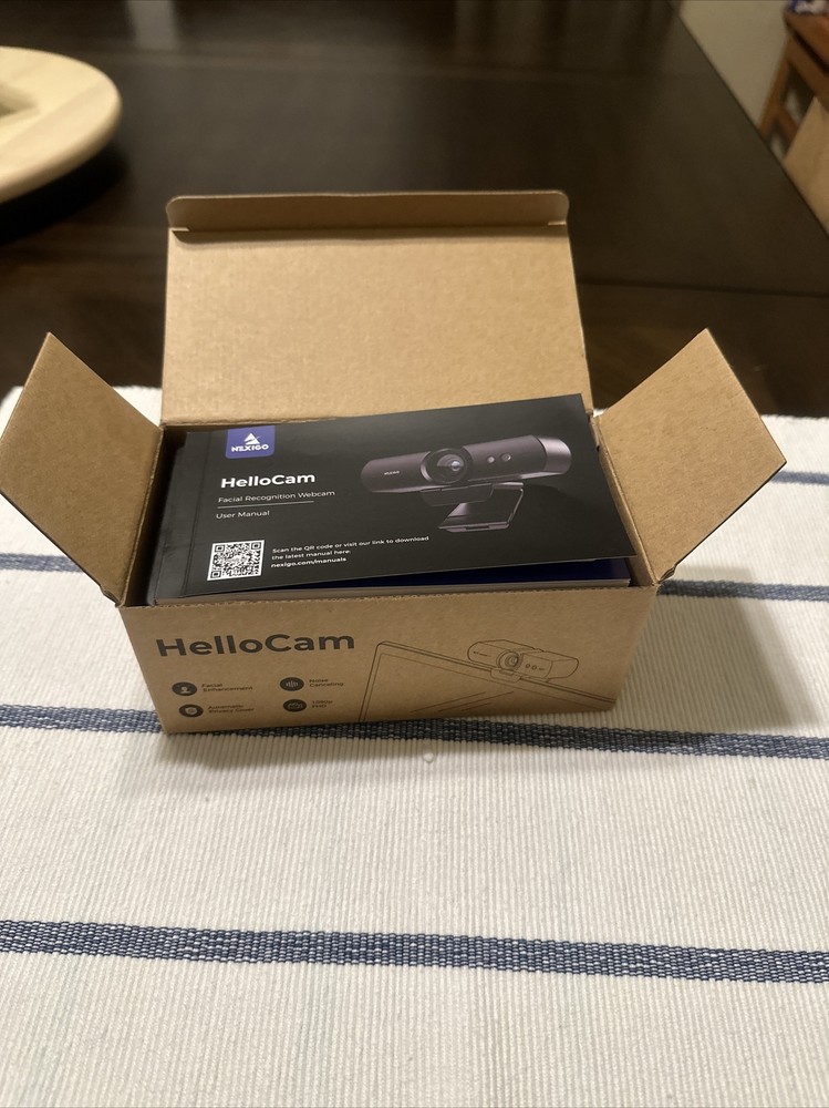 NexiGo HelloCam, 1080P Webcam with Windows Hello, True Privacy, Automatic Ele...