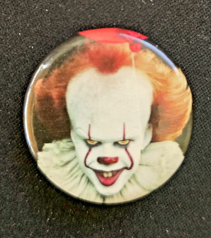 Pennywise Pinback Button Horror Stephen King's IT Backpack Scary Clown Swag Pin