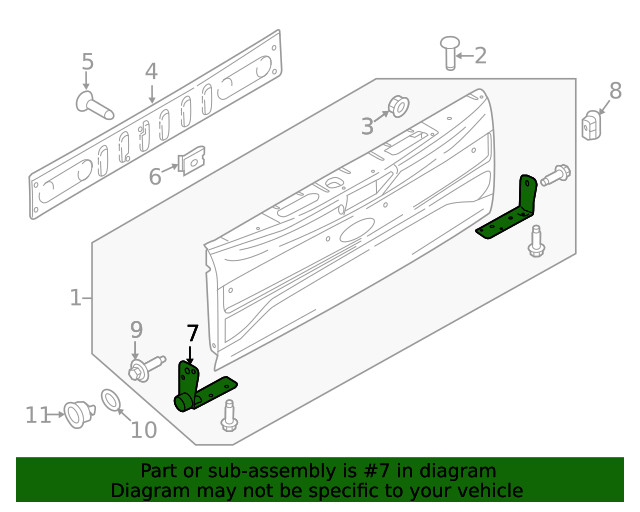 Genuine Ford Tailgate Hinge FL3Z-99430B39-B