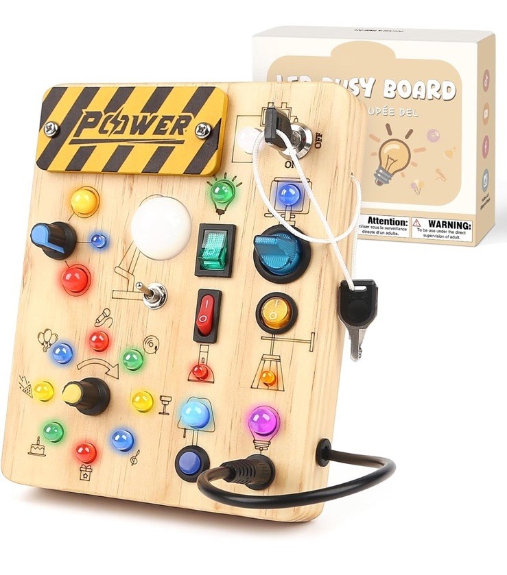 Joyreal Montessori Busy Board Educational Toys 1 2 3 Year Old