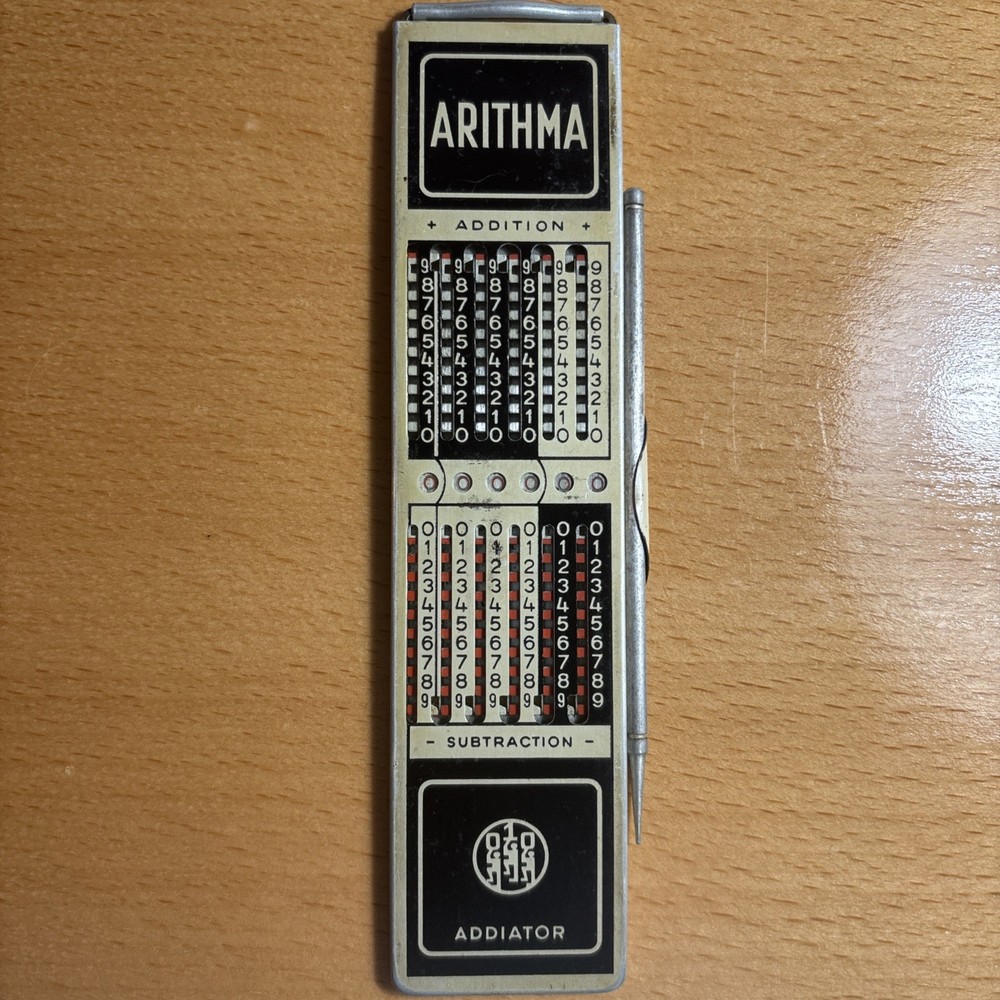Complete ARITHMA ADDIATOR Pocket Adding Machine – Harrison Home Products NJ