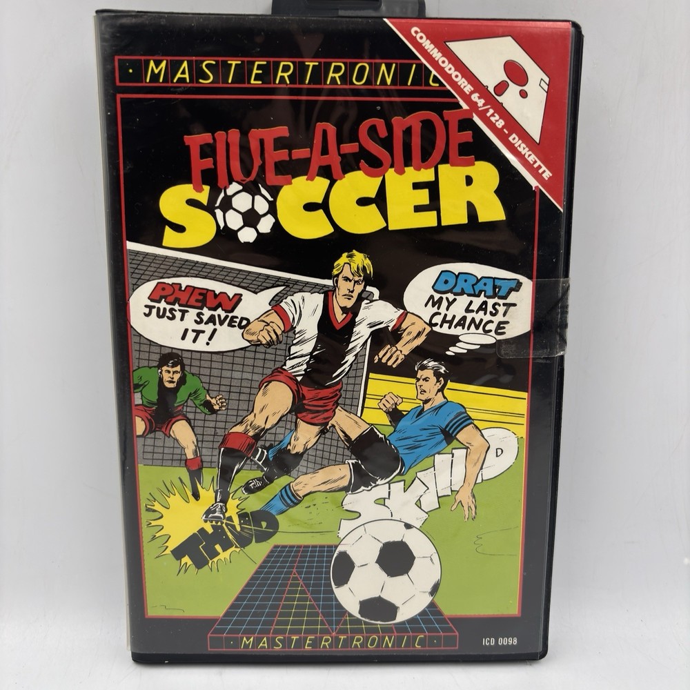 New Sealed Five-A-Side Soccer C64/128 Commodore 64/128 Software Game Diskette