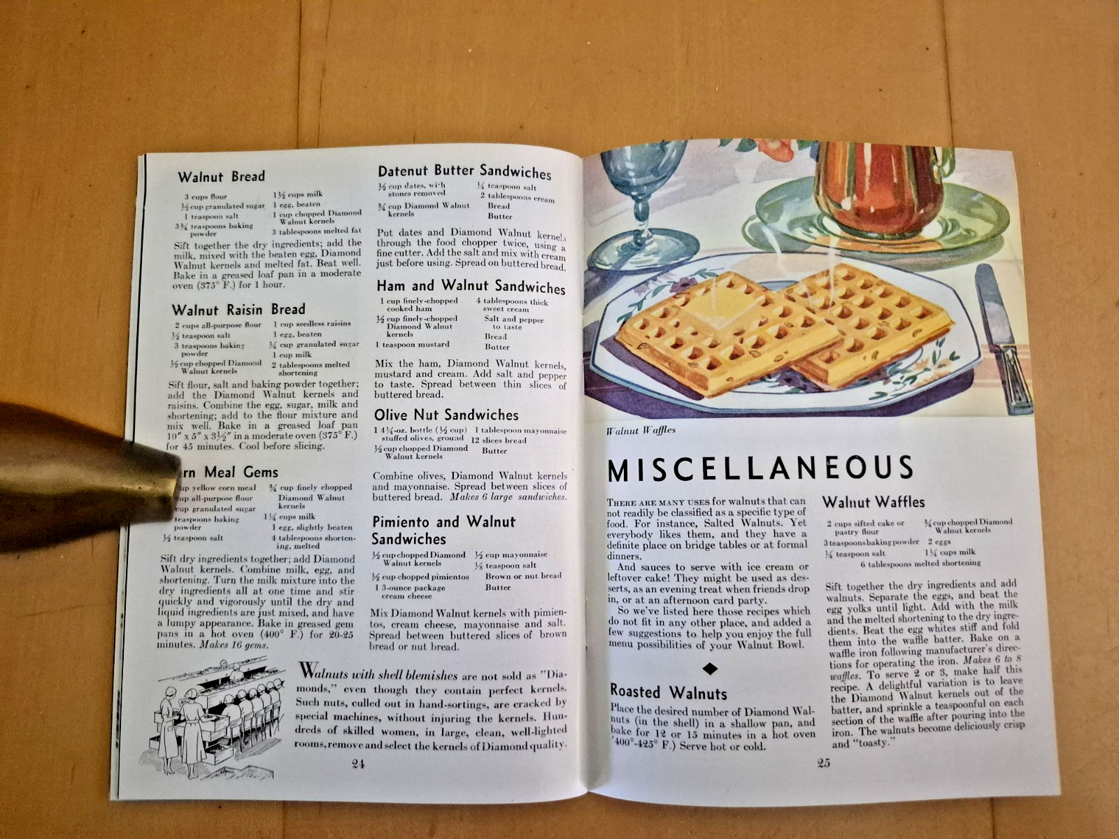 Vintage 1935 Diamond Walnuts TO WIN NEW COOKING FAME JUST ADD WALNUTS Booklet