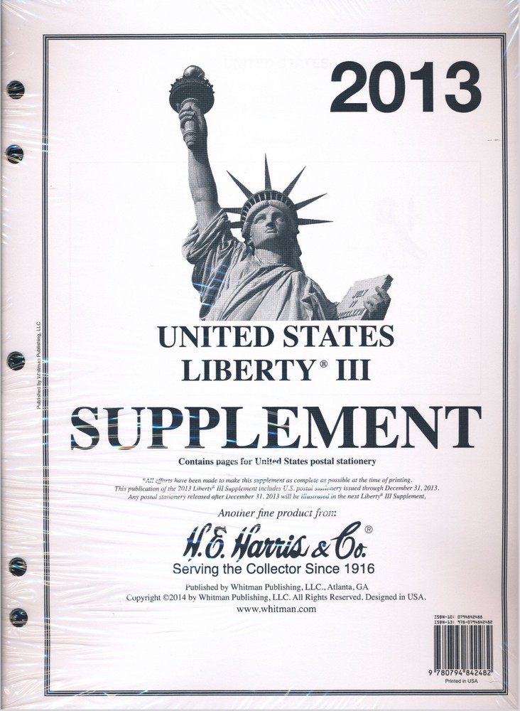 H E Harris Liberty 3 2013 Stamp Album Supplement ( HE HARRIS LIBERTY III 2013 )