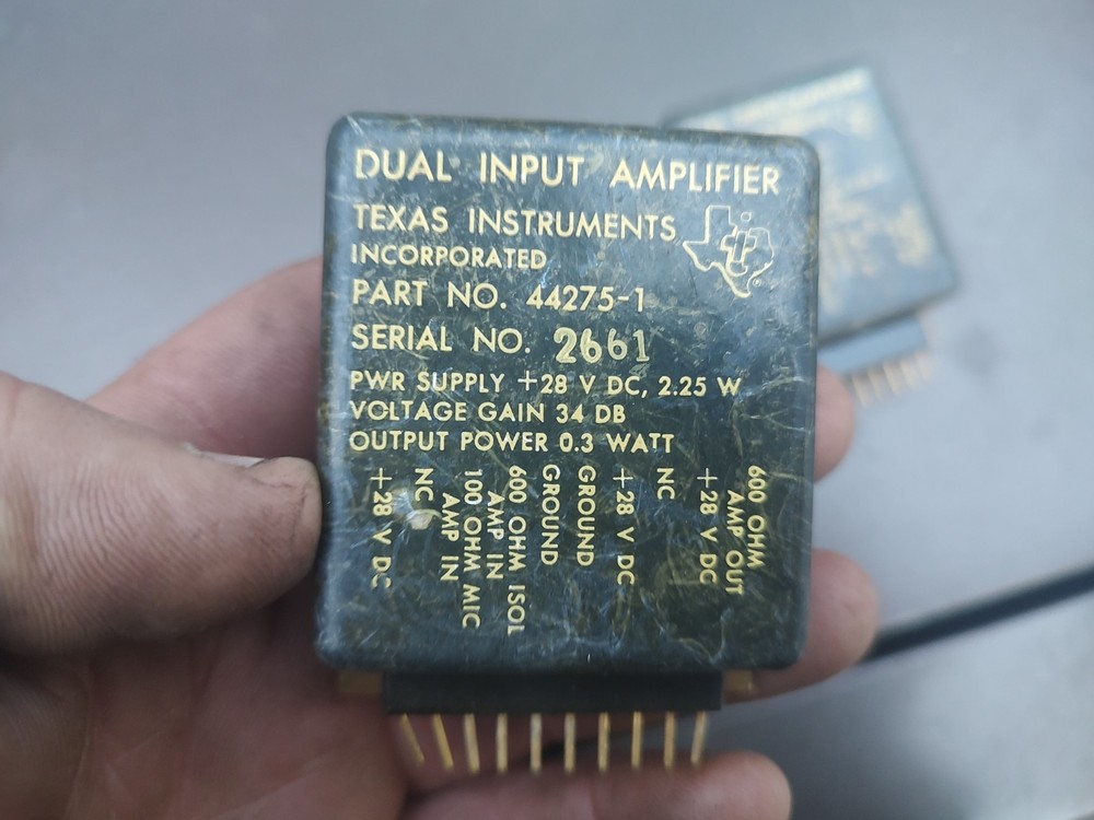 2 Vintage Texas Instruments Dual Input Amplifiers