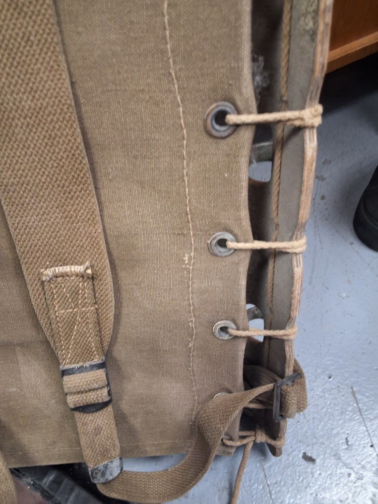 ORIGINAL WWII US ARMY M1944 EQUIPMENT AMMO CARRY PACK BOARD BACKPACK-DATED 1944