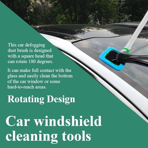 Car Windshield Cleaning Tool, Microfiber Window Cleaner with 4 Washable and