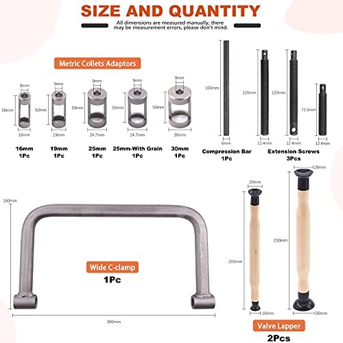 Tanstic 12Pcs Valve Spring Compressor with Valve Lapper Set Auto Compression C