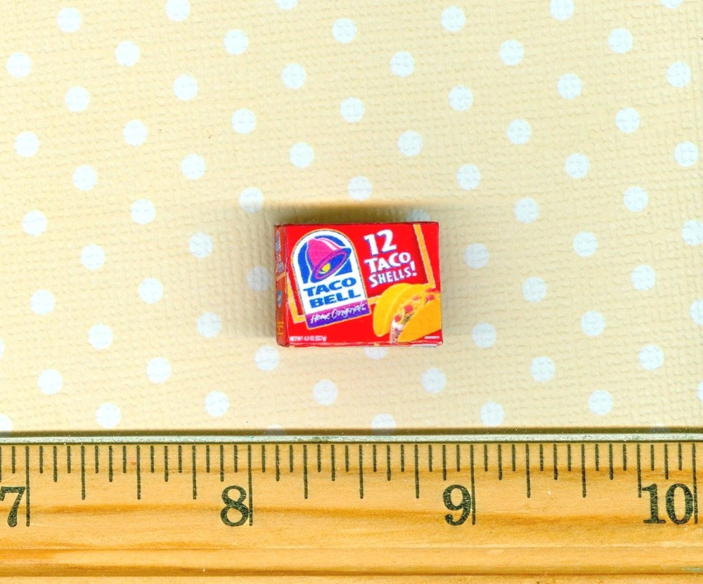 Dollhouse Mniatures Size Taco Shells Box